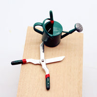 Dollhouse Miniature Gardening Simulation Watering Can Iron Scissors Shovel Set Garden Outdoor Courtyard Micro Landscape Decoration