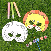 DIY Cartoon Animal Mask Painting Kit for Kids - Kindergarten Art Craft Activity