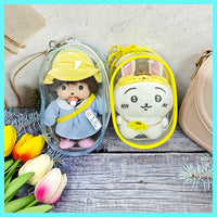 Transparent PVC Doll Carrier Bag for 13-15cm Cotton Dolls