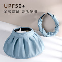 Foldable Shell Brim Sun Visor Hat for Women, UV Protection Outdoor Wide Brim Summer Hat