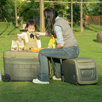 Portable Insulated Cooler with Wheels for Camping Picnics and Outdoor Events