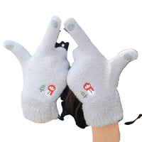 Women's Winter Warm Touchscreen Gloves with Plush Lining for Cycling and Cold Weather