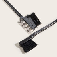 Dual-Ended Eyebrow Brush and Comb Set for Shaping and Grooming