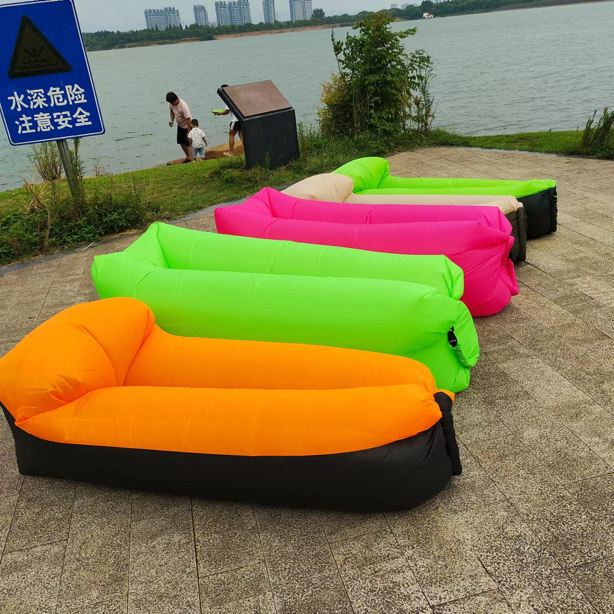 Portable Inflatable Camping Sleeping Pad Outdoor Single Air Mattress