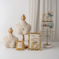Vintage Velvet Jewelry Display Stand for Necklaces and Earrings
