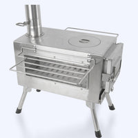 Multifunctional Stainless Steel Outdoor Camping Tent Stove with Grill and Heater