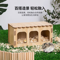 Quail Wooden House Feeder and Hideout for Breeding and Laying