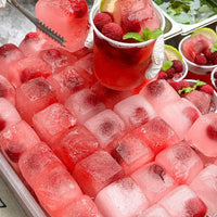 Large Ice Cube Tray for Fruit Tea, Household Ice Making Mold and Storage Box, Freezer Grid for Beverages