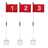 Golf Putting Green Flagstick Set with Hole Cup and Detachable Flag
