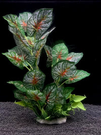 Aquarium Artificial Plant Decor - Large Leaf Banyan & Colorful Foliage