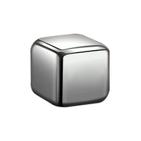 Reusable 304 Stainless Steel Ice Cubes for Whiskey and Wine, Fast Freezing Chilling Stones Set