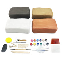 Air Dry Clay Kit for Kids and Adults, Non-Baking Modeling Clay for DIY Pottery Crafts, Stone Plasticine, Non-Moldy Clay Set