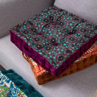 Bohemian Style Floor Cushion Square Chair Pad Thickened Seat Cushion for Living Room Dining Chair