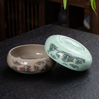 Large Ceramic Tea Wash Bowl for Kung Fu Tea Ceremony Accessories