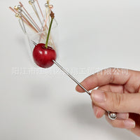 Creative Stainless Steel Cocktail Picks Olive Fruit Skewers Drink Garnish Bar Bartending Tool