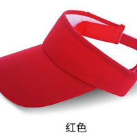 Unisex Solid Color Sun Visor Hat for Outdoor Sports and Running