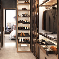 Modern Light Luxury Walk-in Wardrobe Custom Design Full House Integrated Closet Bedroom Storage Solution