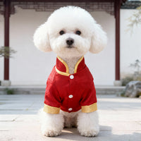 Chinese Style Pet Tang Suit Vest for Small Dogs - New Year Festival Apparel