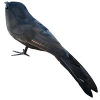 Realistic Feathered Crow Halloween Cosplay Prop Garden Ornament