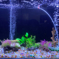 Aquarium Arch Driftwood with Artificial Four-Leaf Clover Water Plants, Soft Leaves, Fish-Safe Decoration
