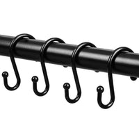 S-Shaped Metal Hooks for Curtains and Wardrobe Organization, Rust-Resistant, No-Drill Installation