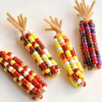 DIY Pipe Cleaner Corn Cob Craft Kit for Kids - Autumn/Spring/Halloween Themed Creative Art Project with Beads