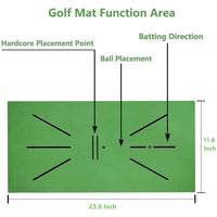 Golf Hitting Mat with Trajectory Feedback, Durable Rubber Practice Mat for Swing Training