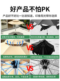 Outdoor Patio Umbrella with Tilt Function, UV Protection Sunshade for Garden, Balcony, and Market Stalls