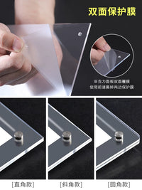 Acrylic Photo Frame Display Board for Instax Mini 3-inch Photos with Stand