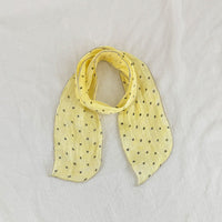 French Linen Polka Dot Scarf for Women, Fashionable and Versatile