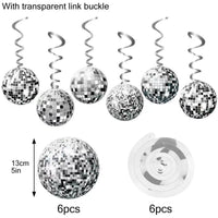 Disco Ball Spiral Hanging Decorations for Party Atmosphere