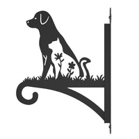 Outdoor Wall-Mounted Plant Hanger for Bird Feeders, Lanterns, and Flower Pots - Black Metal