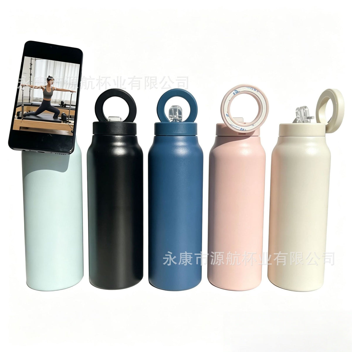 Magnetic Insulated Stainless Steel Water Bottle with Leak-Proof Lid, Double-Walled Vacuum Flask for Sports and Travel