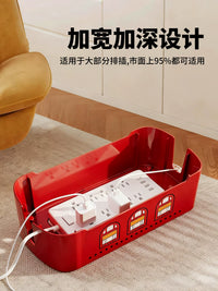 Desktop Cable Management Box with Lid for Power Strips and Cords