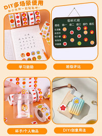 Mini Reward Stickers for Students and Kids - Star, Thumbs Up, Flower, Flag Designs for Teachers