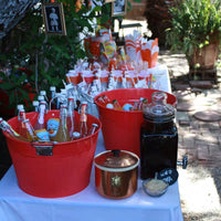 European Retro Round Ice Bucket with Large Capacity for Champagne and Bar Use, Indoor/Outdoor