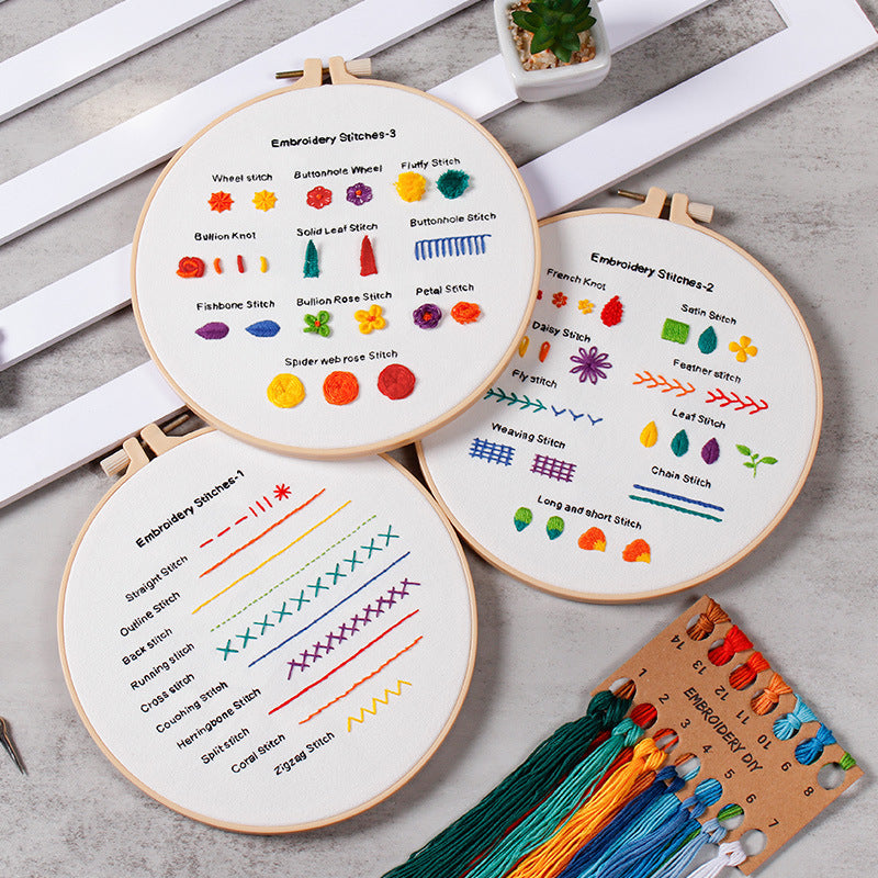 DIY Embroidery Starter Kit with Hoop & Tools for Beginners