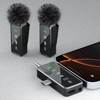 2.4G Wireless Lavalier Microphone for Live Streaming, Training, and Meetings - Noise-Cancelling Universal Compatibility