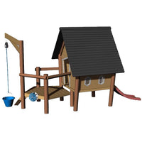 Outdoor Wooden Sand and Water Play Table Set for Kids