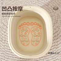 Foldable Foot Spa Bath Massager with Lid, Portable and Thickened for Home Use, Over-Calf Insulation