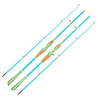 Lure Macaron Carbon Fiber Telescopic Fishing Rod with Baitcasting Reel Set