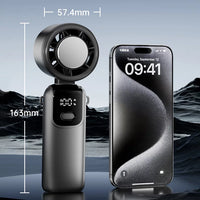 Portable Semiconductor Cooling Fan with Ice Compress, USB Rechargeable Handheld Mini Fan for Outdoor Use