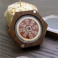 Ebony Wood Coin Display Case with Acrylic Lid for Commemorative Coins Medals Badges