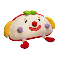 Cartoon Clown Plush Pillow Soft Stuffed Toy for Kids and Home Decor