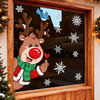 Christmas New Year Window Clings Static Stickers for Holiday Decoration