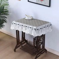Vintage Sewing Machine Dust Cover Mat, Rectangular Fabric Protector for Home Sewing Machines
