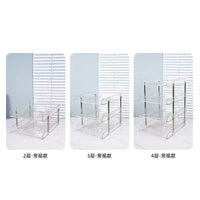 Multi-layer Clear Desktop Book Organizer Shelf for Office and Study