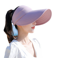 Women's Korean Style Sun Visor Hat for Outdoor Sports and Sun Protection