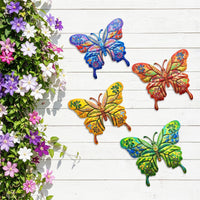 Metal Butterfly Wall Decor for Outdoor Garden Fence and Patio
