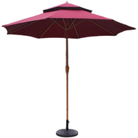 Outdoor Patio Umbrella with Aluminum Alloy Pole for Cafe Garden Balcony